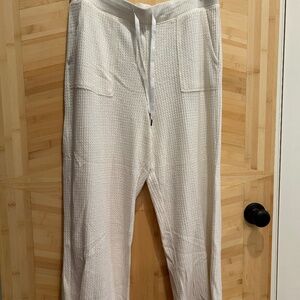 NWOT J Crew Waffle Pants Size Medium Ivory Cream Color